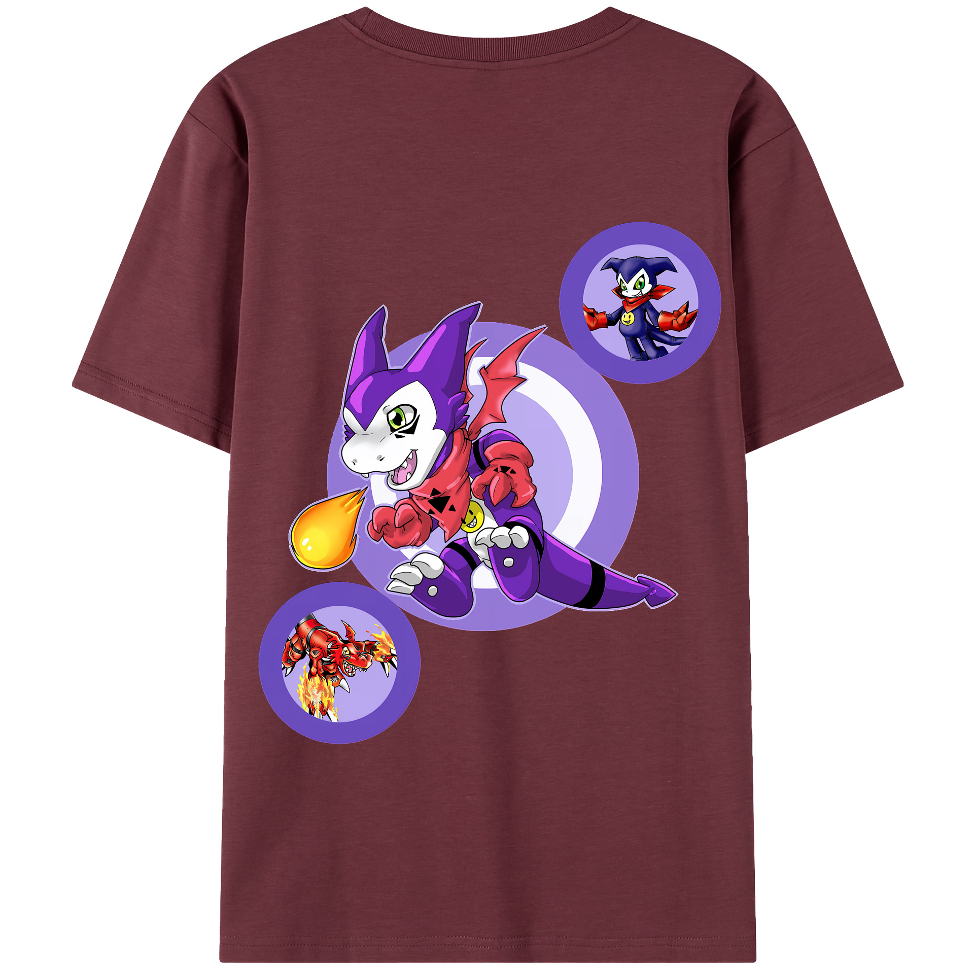 （画像用） Digimon デジタルモンスター/デジモン 綿100％半袖Tシャツ（背面プリント）